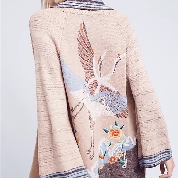 Gooooorgeous Embroidered Crane Kimono 